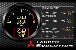 Mitsubishi Lancer Evolution CAN bus Multi Function Gauge Display for Double DIN Head Unit