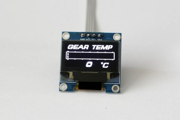 OLED digital single gearbox oil temperature gauge