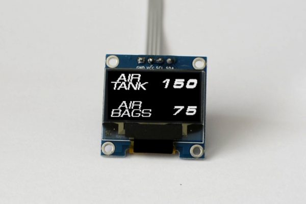 OLED 1.3" digital air tank and air bags air pressure multi gauge