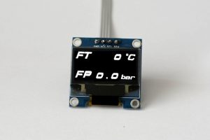 OLED 1.3" digital fuel pressure and fuel temperature multi gauge