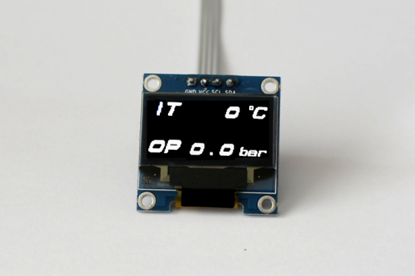 OLED digital oil pressure and intake air temperature multi gauge