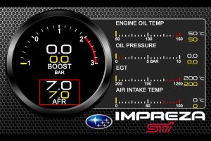 Subaru Impreza STI CAN bus Multi Function Gauge Display for Double DIN Head Unit