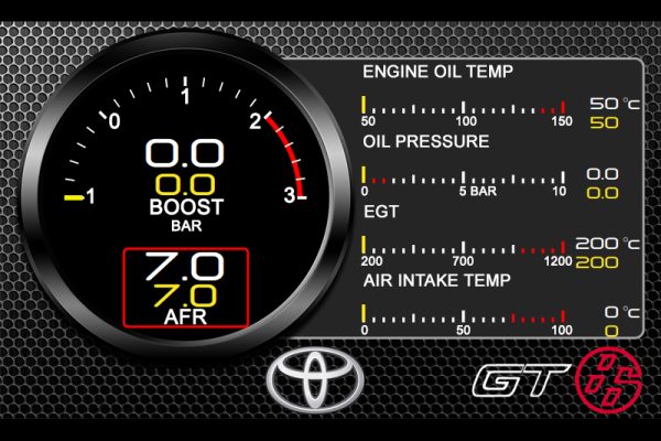 Toyota GT86 Multi Function Gauge Display for Double DIN with HDMI