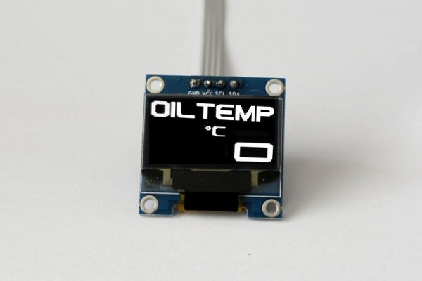 OLED digital single oil temperature gauge with large digits
