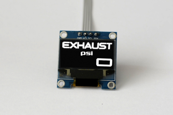OLED digital single exhaust pressure gauge with large digits
