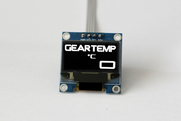 OLED digital single gearbox oil temperature gauge with large digits