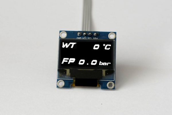 OLED digital fuel pressure and water temperature multi gauge