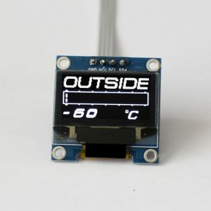 OLED digital single outside exterior temperature gauge