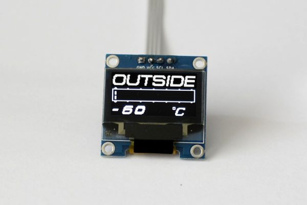 OLED digital single outside exterior temperature gauge