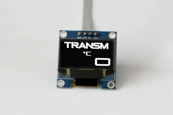 OLED 1.3" digital single transmission temperature gauge with large digits