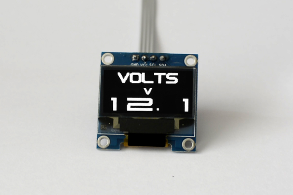 OLED digital single volt gauge with large digits