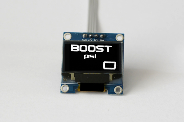 OLED digital single boost gauge with large digits