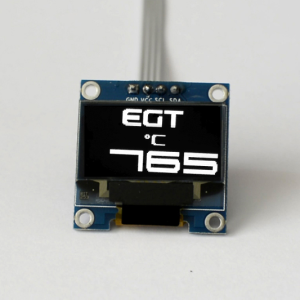 OLED digital single EGT (Exhaust Gas Temperature) gauge with large digits