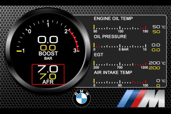 BMW M Multi Function Gauge Display for Double DIN with HDMI