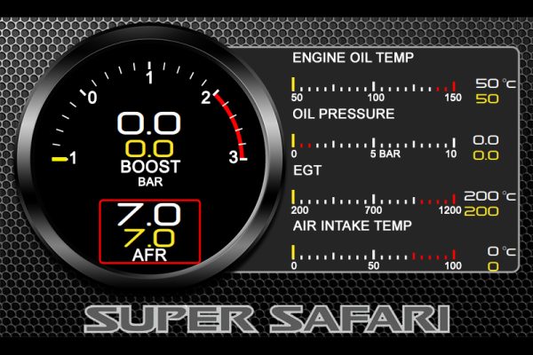 Nissan Super Safari Multi Function Gauge Display for Double DIN with HDMI