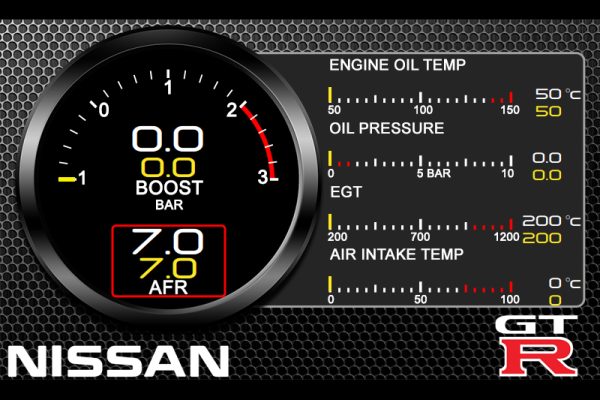 Nissan GTR CAN bus Multi Function Gauge Display for Double DIN Head Unit