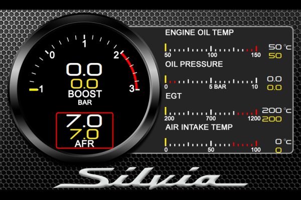 Nissan Silvia Multi Function Gauge Display for Double DIN with HDMI